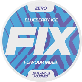 FIX Zero Blueberry Ice – nikotinfritt snus med smak av blåbär och kylande toner