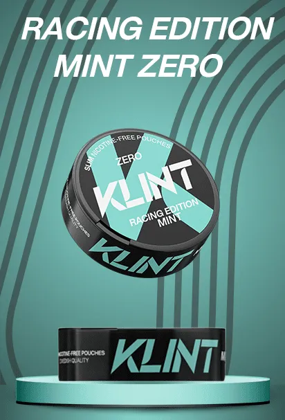 KLINT Racing Edition Mint Zero – nikotinfria portionspåsar med smak av mint