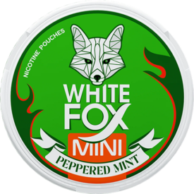 White Fox Double Mint Mini dosa med tobaksfritt vitt snus och smak av mint och mentol