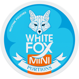 White Fox Portions Mini dosa med tobaksfritt vitt snus och mintsmak